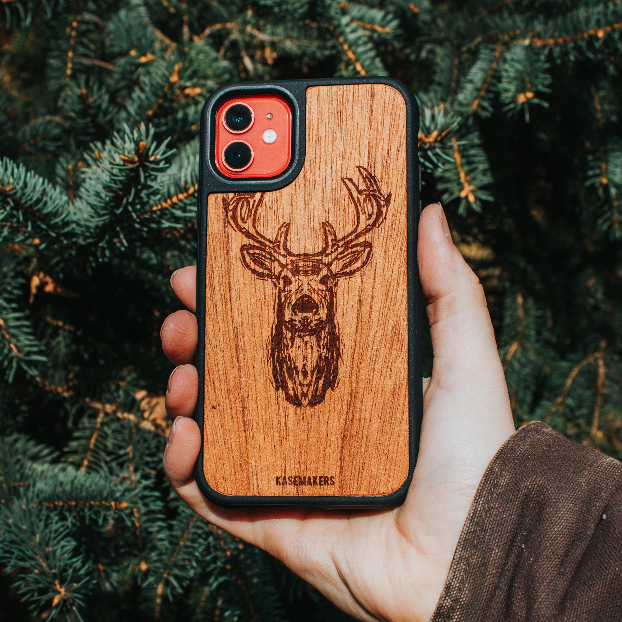 Real wood Deer iPhone Case